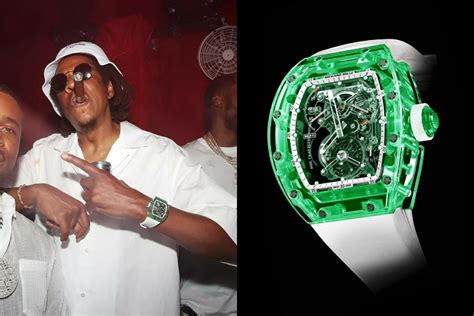 richard mille green sapphire jay z|Richard Mille wrist watch.